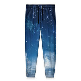 Женские брюки 3D с принтом Звездное небо , полиэстер 100% | прямой крой, два кармана без застежек по бокам, с мягкой трикотажной резинкой на поясе и по низу штанин. В поясе для дополнительного комфорта — широкие завязки | вселенная | галактика | звезды | небо | ночь