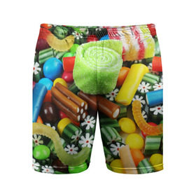 Мужские шорты 3D спортивные с принтом Сладости ,  |  | вкуснотища | вкусняшки | глазурь | жевачка | карамель | карамельки | конфетки | конфеты | леденец | мармеладки | сахар | сладости