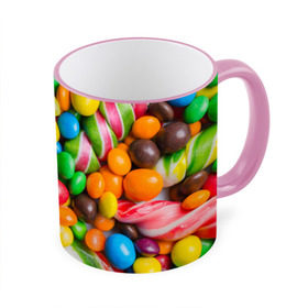 Кружка 3D с принтом Сладкоежка , керамика | ёмкость 330 мл | Тематика изображения на принте: вкуснотища | вкусняшки | глазурь | жевачка | карамель | карамельки | конфетки | конфеты | леденец | мармеладки | сахар | сладости