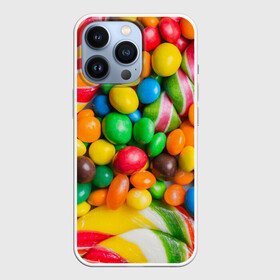 Чехол для iPhone 13 Pro с принтом Сладкоежка ,  |  | Тематика изображения на принте: вкуснотища | вкусняшки | глазурь | жевачка | карамель | карамельки | конфетки | конфеты | леденец | мармеладки | сахар | сладости