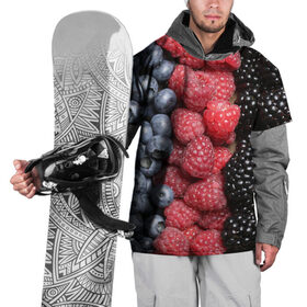Накидка на куртку 3D с принтом Сочные ягоды , 100% полиэстер |  | богатый урожай | брусника | ерга | земляника | клубника | клюква | малина | морожка | облепиха | рябина | смородина | сок | сочные плоды | фрукты | черника | черноплодка | шиповник | ягоды