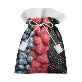 Подарочный 3D мешок с принтом Сочные ягоды , 100% полиэстер | Размер: 29*39 см | Тематика изображения на принте: богатый урожай | брусника | ерга | земляника | клубника | клюква | малина | морожка | облепиха | рябина | смородина | сок | сочные плоды | фрукты | черника | черноплодка | шиповник | ягоды