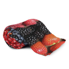 Плед 3D с принтом Сочные ягоды , 100% полиэстер | закругленные углы, все края обработаны. Ткань не мнется и не растягивается | богатый урожай | брусника | ерга | земляника | клубника | клюква | малина | морожка | облепиха | рябина | смородина | сок | сочные плоды | фрукты | черника | черноплодка | шиповник | ягоды
