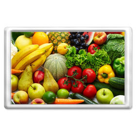Магнит 45*70 с принтом Богатый урожай , Пластик | Размер: 78*52 мм; Размер печати: 70*45 | апельсин | баклажан | банан | богатый урожай | виноград | горох | еда | кабачок | капуста | картофель | лимон | морковь | овощи | огурец | перец | персик | помидор | слива | сочные плоды | томат | тыква
