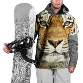 Накидка на куртку 3D с принтом Амурский тигр , 100% полиэстер |  | амурский | дикая кошка | добыча | животное | зверь | клыки | когти | мясо | тигр | уссурийский | хищник