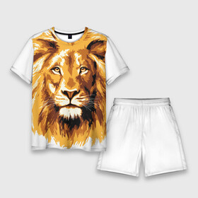 Мужской костюм с шортами 3D с принтом Король джунглей ,  |  | lion | грива | дикая кошка | добыча | животное | зверь | искусство | картина | клыки | когти | король джунглей | лев | макет | мясо | набросок | портрет | хищник | царь зверей | эскиз