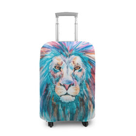 Чехол для чемодана 3D с принтом Живописный лев , 86% полиэфир, 14% спандекс | двустороннее нанесение принта, прорези для ручек и колес | lion | грива | дикая кошка | добыча | животное | зверь | искусство | картина | клыки | когти | король джунглей | лев | макет | мясо | набросок | портрет | хищник | царь зверей | эскиз