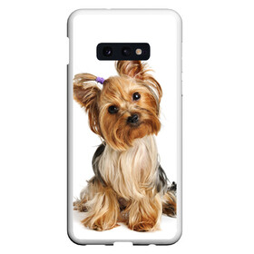 Чехол для Samsung S10E с принтом Красотка , Силикон | Область печати: задняя сторона чехла, без боковых панелей | Тематика изображения на принте: fashion | животное | красавица | лучший друг | модница | няша | причёска | собака | собачка | щенок | щеночек