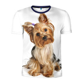 Мужская футболка 3D спортивная с принтом Красотка , 100% полиэстер с улучшенными характеристиками | приталенный силуэт, круглая горловина, широкие плечи, сужается к линии бедра | fashion | животное | красавица | лучший друг | модница | няша | причёска | собака | собачка | щенок | щеночек