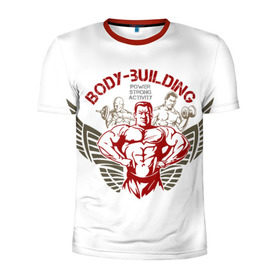 Мужская футболка 3D спортивная с принтом Body-building , 100% полиэстер с улучшенными характеристиками | приталенный силуэт, круглая горловина, широкие плечи, сужается к линии бедра | gym | power | бодибилдинг | культуризм | сила | спорт | фитнес | штанга