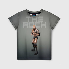 Детская футболка 3D с принтом The Rock WWE , 100% гипоаллергенный полиэфир | прямой крой, круглый вырез горловины, длина до линии бедер, чуть спущенное плечо, ткань немного тянется | dwayne johnson | the rock | wwe | рестлинг | спорт