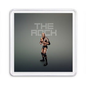 Магнит 55*55 с принтом The Rock WWE , Пластик | Размер: 65*65 мм; Размер печати: 55*55 мм | dwayne johnson | the rock | wwe | рестлинг | спорт