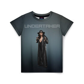 Детская футболка 3D с принтом Undertaker WWE , 100% гипоаллергенный полиэфир | прямой крой, круглый вырез горловины, длина до линии бедер, чуть спущенное плечо, ткань немного тянется | undertaker | wwe | рестлинг | спорт