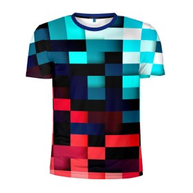 Мужская футболка 3D спортивная с принтом Pixel Color , 100% полиэстер с улучшенными характеристиками | приталенный силуэт, круглая горловина, широкие плечи, сужается к линии бедра | 
