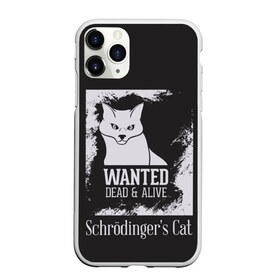 Чехол для iPhone 11 Pro матовый с принтом Wanted Cat , Силикон |  | белое | котик | кошка | надписи | новинки | прикольные | рисунок | черное