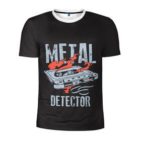Мужская футболка 3D спортивная с принтом Metal Detector , 100% полиэстер с улучшенными характеристиками | приталенный силуэт, круглая горловина, широкие плечи, сужается к линии бедра | metal | кровь | метал | мызыка | новинки | рок | тяжелый | череп