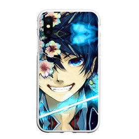 Чехол для iPhone XS Max матовый с принтом Blue Exorcist , Силикон | Область печати: задняя сторона чехла, без боковых панелей | anime | ao no exorcist | экзорцист