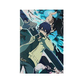 Обложка для паспорта матовая кожа с принтом Blue Exorcist , натуральная матовая кожа | размер 19,3 х 13,7 см; прозрачные пластиковые крепления | anime | ao no exorcist | blue exorcist | аниме | синий экзорцист | экзорцист