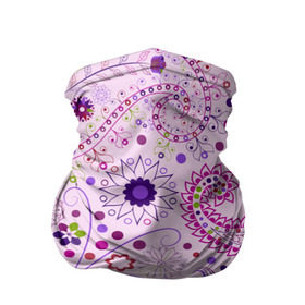 Бандана-труба 3D с принтом Lady Butterfly , 100% полиэстер, ткань с особыми свойствами — Activecool | плотность 150‒180 г/м2; хорошо тянется, но сохраняет форму | винтаж | воздушный | индийские | кружева | новинки | узор | цветок | цветочный | этнические