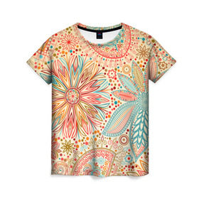 Женская футболка 3D с принтом Коллекция Uniqlo , 100% полиэфир ( синтетическое хлопкоподобное полотно) | прямой крой, круглый вырез горловины, длина до линии бедер | графика | каракули | красивый | лето | мода | новинки | орнамент | природа | рисунок | стиль