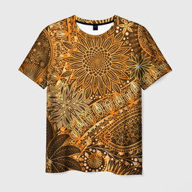 Мужская футболка 3D с принтом Коллекция Edition , 100% полиэфир | прямой крой, круглый вырез горловины, длина до линии бедер | винтаж | воздушный | индийские | кружева | новинки | узор | цветок | цветочный | этнические