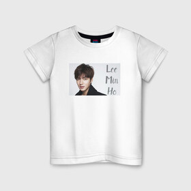 Детская футболка хлопок с принтом Ли Мин Хо , 100% хлопок | круглый вырез горловины, полуприлегающий силуэт, длина до линии бедер | korea | актер | дорамы. дорама | корейская дорама | корейские дорамы | корея | ли чон сок