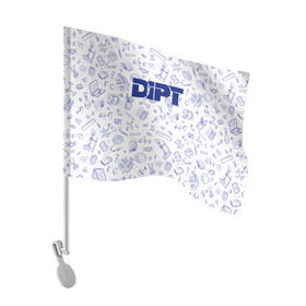 Флаг для автомобиля с принтом DIPT , 100% полиэстер | Размер: 30*21 см | 