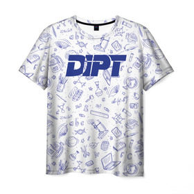 Мужская футболка 3D с принтом DIPT , 100% полиэфир | прямой крой, круглый вырез горловины, длина до линии бедер | Тематика изображения на принте: 