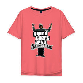 Мужская футболка хлопок Oversize с принтом GTA SA - Райдер , 100% хлопок | свободный крой, круглый ворот, “спинка” длиннее передней части | carl johnson | grand theft auto | gta | los santos | sa | san andreas