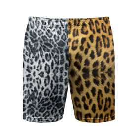 Мужские шорты спортивные с принтом Леопард/Снежный Барс ,  |  | textures | барс | животное | леопард | пятна | снежный | текстура | чёрное с белым