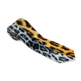 Галстук 3D с принтом Леопард/Снежный Барс , 100% полиэстер | Длина 148 см; Плотность 150-180 г/м2 | textures | барс | животное | леопард | пятна | снежный | текстура | чёрное с белым