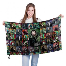 Флаг 3D с принтом Suicide Squad Rick Flag , 100% полиэстер | плотность ткани — 95 г/м2, размер — 67 х 109 см. Принт наносится с одной стороны | Тематика изображения на принте: suicide squad | юэль киннаман rick flag