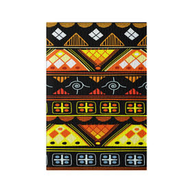 Обложка для паспорта матовая кожа с принтом Element ethnic , натуральная матовая кожа | размер 19,3 х 13,7 см; прозрачные пластиковые крепления | орнамент | полосы | этно