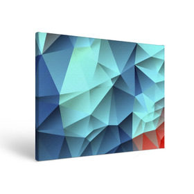 Холст прямоугольный с принтом Polygon blue , 100% ПВХ |  | полигон | текстура