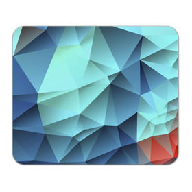 Коврик прямоугольный с принтом Polygon blue , натуральный каучук | размер 230 х 185 мм; запечатка лицевой стороны | полигон | текстура