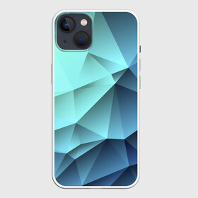 Чехол для iPhone 13 с принтом Polygon blue ,  |  | полигон | текстура