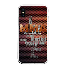 Чехол для iPhone XS Max матовый с принтом MMA , Силикон | Область печати: задняя сторона чехла, без боковых панелей | judo | mixed | mma | sambo | wrestling