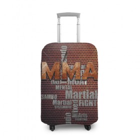 Чехол для чемодана 3D с принтом MMA , 86% полиэфир, 14% спандекс | двустороннее нанесение принта, прорези для ручек и колес | judo | mixed | mma | sambo | wrestling