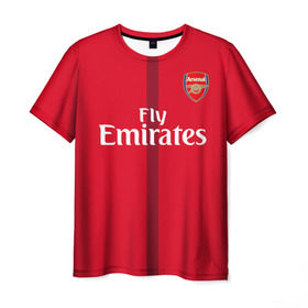Мужская футболка 3D с принтом Арсенал (форма) , 100% полиэфир | прямой крой, круглый вырез горловины, длина до линии бедер | arsenal | арсенал | футбол