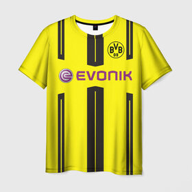 Мужская футболка 3D с принтом Borussia Dortmund , 100% полиэфир | прямой крой, круглый вырез горловины, длина до линии бедер | боруссия | дортмунд