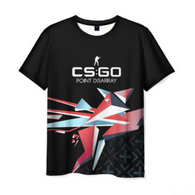 Мужская футболка 3D с принтом cs:go - Point Disarray style (Буйство красок) , 100% полиэфир | прямой крой, круглый вырез горловины, длина до линии бедер | cs | csgo | го | кс