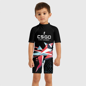 Детский купальный костюм 3D с принтом cs:go - Point Disarray style (Буйство красок) , Полиэстер 85%, Спандекс 15% | застежка на молнии на спине | Тематика изображения на принте: cs | csgo | го | кс