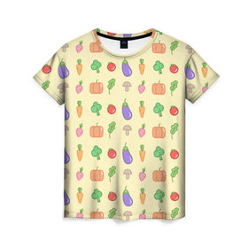 Женская футболка 3D с принтом Рай вегетарианца , 100% полиэфир ( синтетическое хлопкоподобное полотно) | прямой крой, круглый вырез горловины, длина до линии бедер | вегетарианцы | забавные | необычные | овощи | приколы
