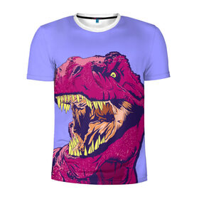 Мужская футболка 3D спортивная с принтом rex , 100% полиэстер с улучшенными характеристиками | приталенный силуэт, круглая горловина, широкие плечи, сужается к линии бедра | Тематика изображения на принте: dinosaur | t rex | динозавр | рекс | тирекс