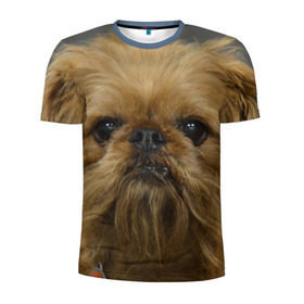 Мужская футболка 3D спортивная с принтом Брюссельский гриффон , 100% полиэстер с улучшенными характеристиками | приталенный силуэт, круглая горловина, широкие плечи, сужается к линии бедра | брюссельский | грифон | гриффон | гриффоны | дворняжка | дворняжки | песик | песики | собака | собаки