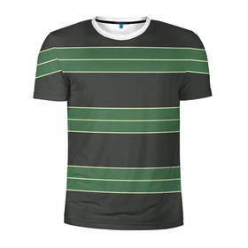 Мужская футболка 3D спортивная с принтом Одежда Курта Кобейна , 100% полиэстер с улучшенными характеристиками | приталенный силуэт, круглая горловина, широкие плечи, сужается к линии бедра | в полоску | зеленая | курт кобейн | полосатая | полоски