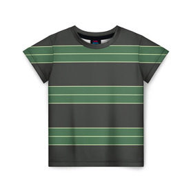 Детская футболка 3D с принтом Одежда Курта Кобейна , 100% гипоаллергенный полиэфир | прямой крой, круглый вырез горловины, длина до линии бедер, чуть спущенное плечо, ткань немного тянется | Тематика изображения на принте: в полоску | зеленая | курт кобейн | полосатая | полоски