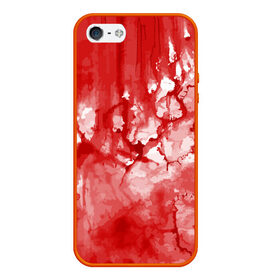 Чехол для iPhone 5/5S матовый с принтом Кровь , Силикон | Область печати: задняя сторона чехла, без боковых панелей | Тематика изображения на принте: брызги | капли | кровь | ужас | хэллоуин