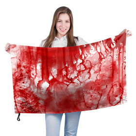 Флаг 3D с принтом Кровь , 100% полиэстер | плотность ткани — 95 г/м2, размер — 67 х 109 см. Принт наносится с одной стороны | брызги | капли | кровь | ужас | хэллоуин