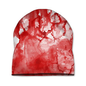 Шапка 3D с принтом Кровь , 100% полиэстер | универсальный размер, печать по всей поверхности изделия | брызги | капли | кровь | ужас | хэллоуин